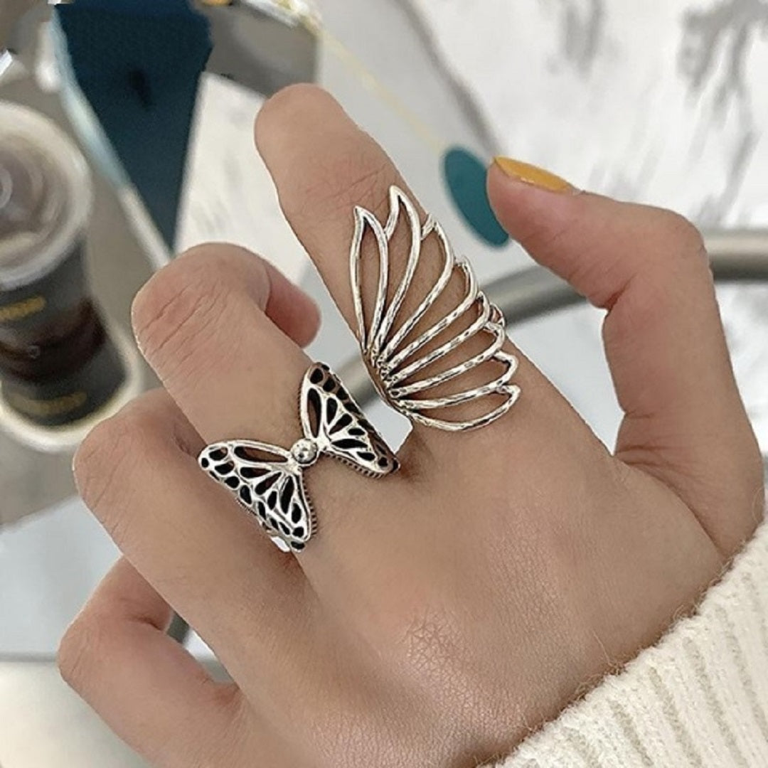 Annabelle 925 Sterling Silver Butterfly Wedding Ring