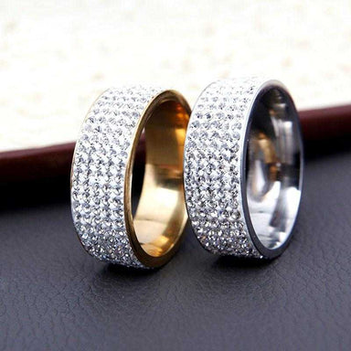 Free Full Finger Crystal Wedding Ring-Rings-Kirijewels.com-6-gold plated-Kirijewels.com