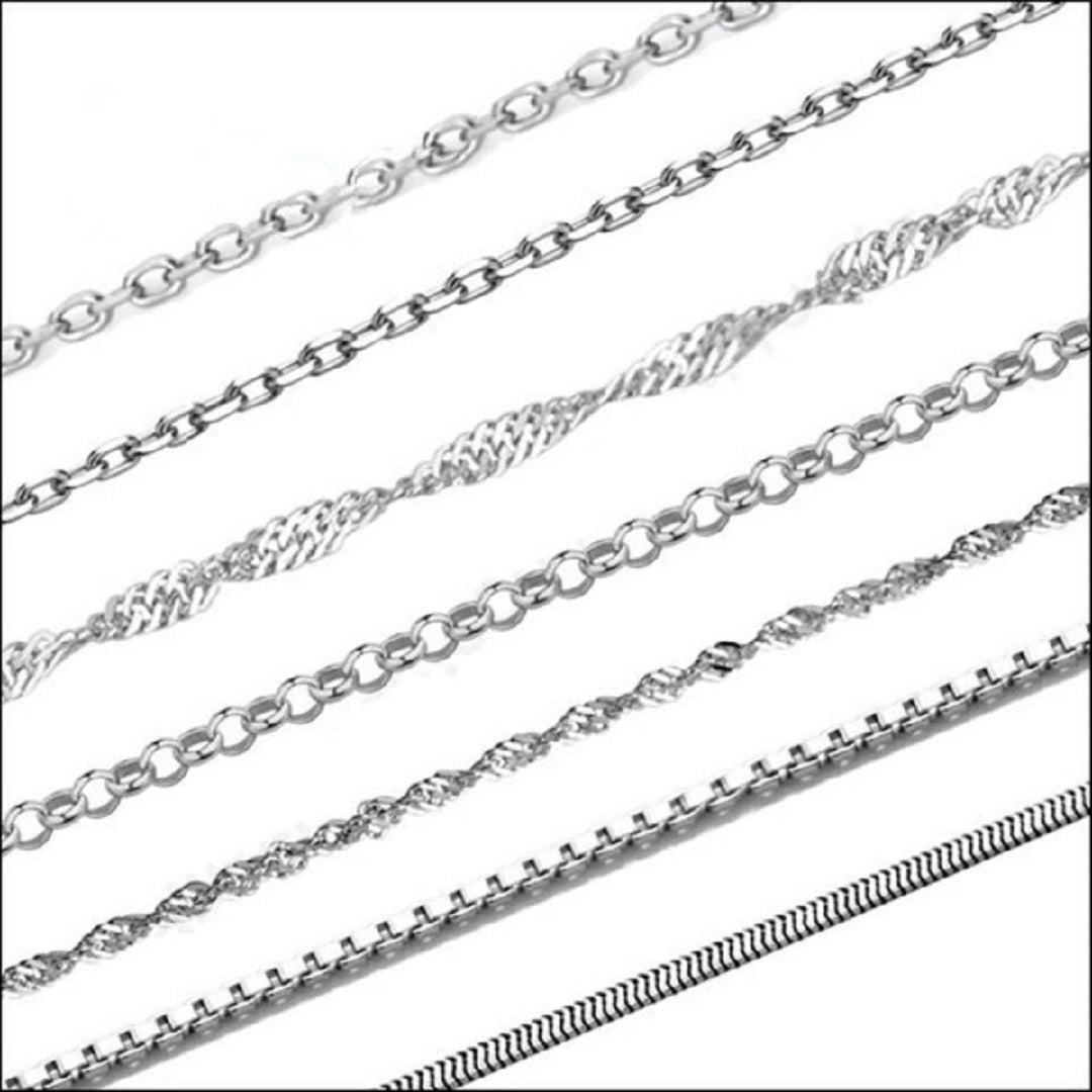 Anna Genuine 925 Sterling Silver Link Chain Necklace