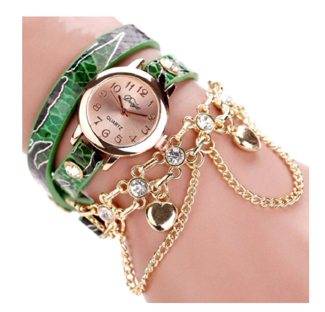 Long Chain Bracelet Wrist Watch