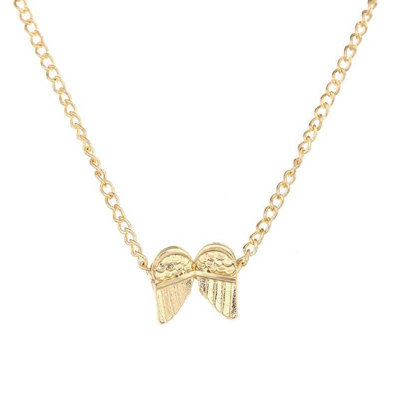 Gold Plated Guardian Angel Wings Necklace/2-Pendant Necklaces-Kirijewels.com-Gold Color-No Card-Kirijewels.com