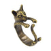 Handmade Cute Cat Ring-Rings-Kirijewels.com-Resizable-Antique Bronze Plated-Kirijewels.com