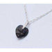 Crystal Heart Rope Necklace-Necklace-Kirijewels.com-black-Kirijewels.com