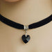 Free Crystal Heart Rope Necklace-Necklace-Kirijewels.com-black-Kirijewels.com