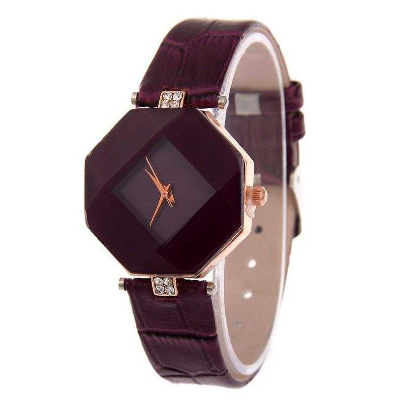 Trendy Leather Band Quartz Wrist watch-Women's Watches-Kirijewels.com-Purple-Kirijewels.com