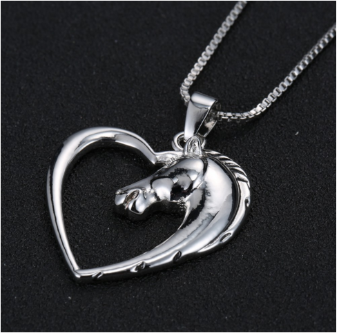 Free Horse Pendant Necklace-Necklace-Kirijewels.com-Silver-Kirijewels.com