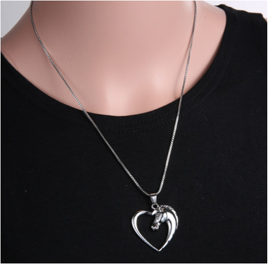 Free Horse Pendant Necklace-Necklace-Kirijewels.com-Silver-Kirijewels.com