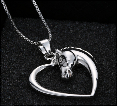 Free Horse Pendant Necklace-Necklace-Kirijewels.com-Silver-Kirijewels.com