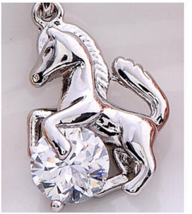 Free Horse Pendant Necklace-Necklace-Kirijewels.com-Silver-Kirijewels.com