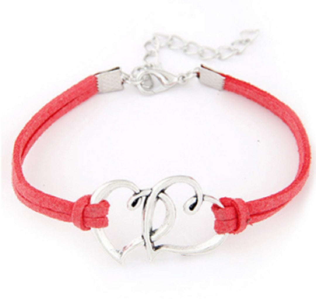 Two Hearts Elastic Handmade Bracelet — Kirijewels.com