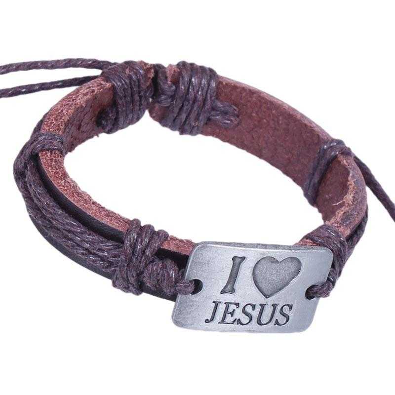 Free Jesus Leather Bracelet-Bracelet-Kirijewels.com-Pink-Kirijewels.com
