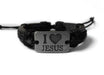 Jesus Leather Bracelet-Bracelet-Kirijewels.com-Black-Kirijewels.com