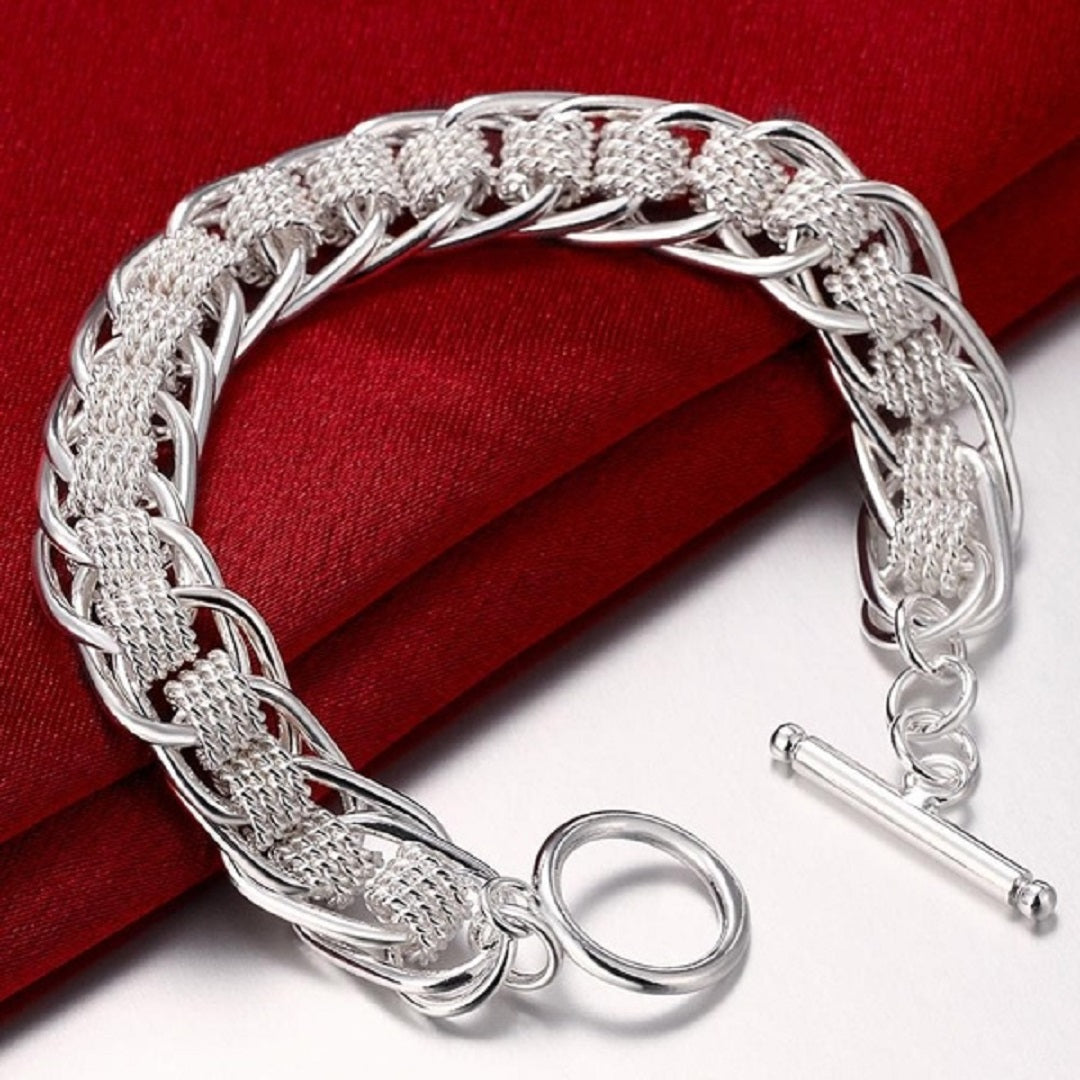 Circle Smart Silver Bracelet Wedding — Lady 925 Sterling