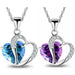 Lady's Heart Pendant Necklace-Necklace-Kirijewels.com-White-Kirijewels.com