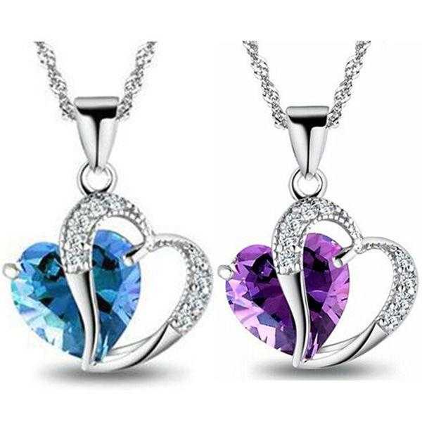 Free Lady's Heart Pendant Necklace-Necklace-Kirijewels.com-Purple-Kirijewels.com