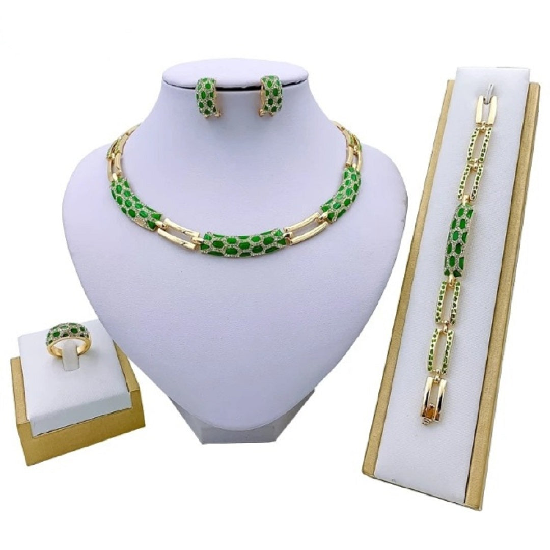 Amara African Beads Wedding Jewelry Set