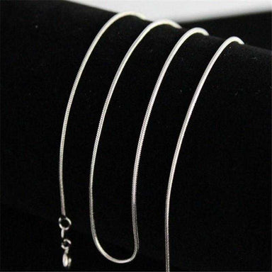 Lobster Clasp Silver Snake Chain Necklace-Necklace-Kirijewels.com-16 inch snake 1mm-Silver-Kirijewels.com