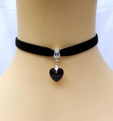 Free Lovers Choker Necklace-Necklace-Kirijewels.com-NJCS040black-Kirijewels.com