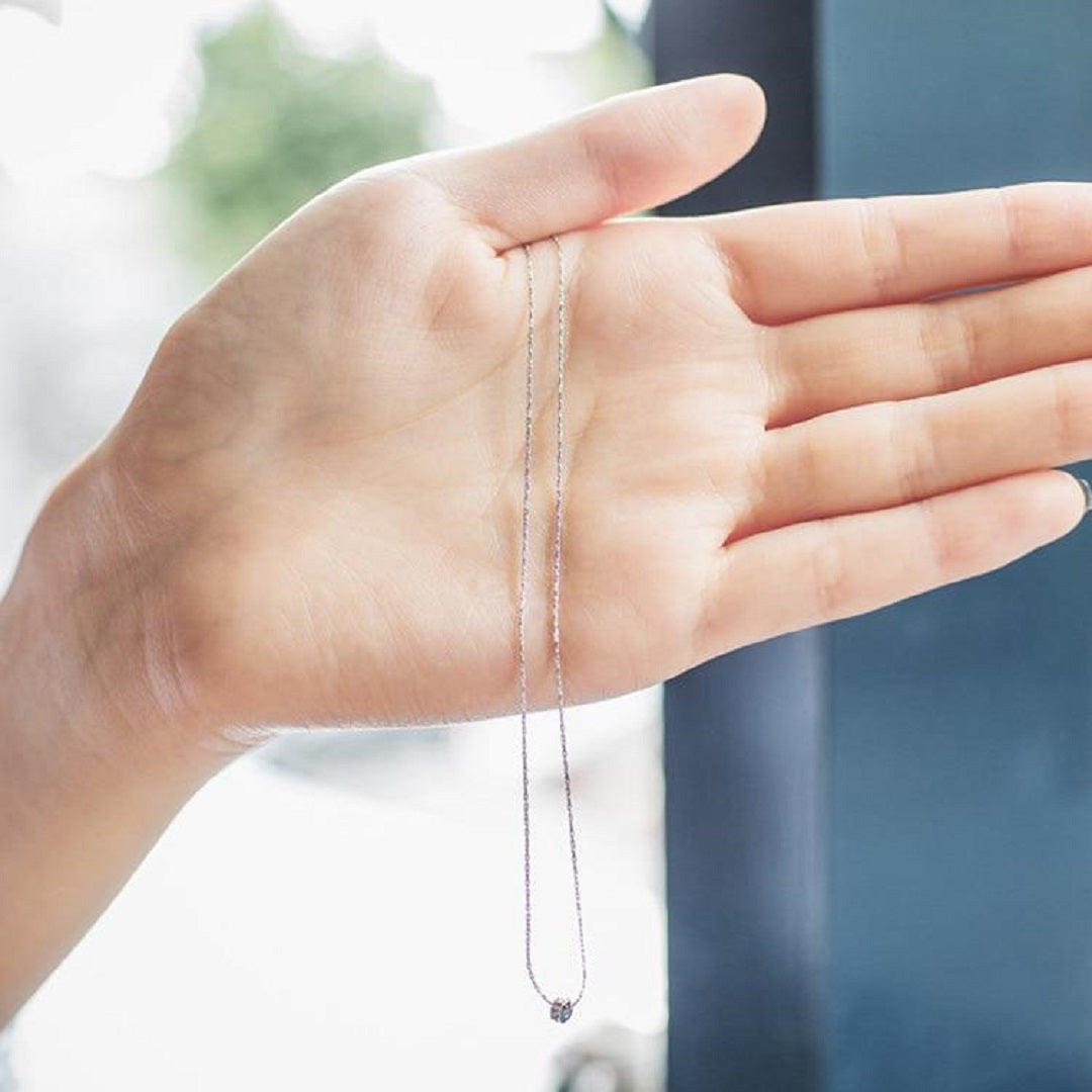 Lucky Beads Rotation 925 Sterling Silver Chain Necklace