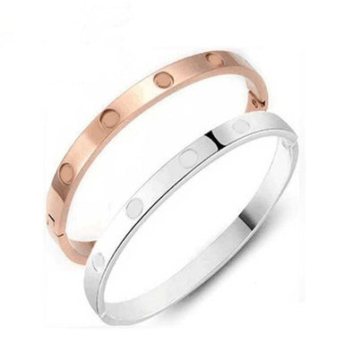 Luxury Stainless Steel Cuff Bracelet-Bracelet-Kirijewels.com-Style 2 Rose Gold 17-Kirijewels.com