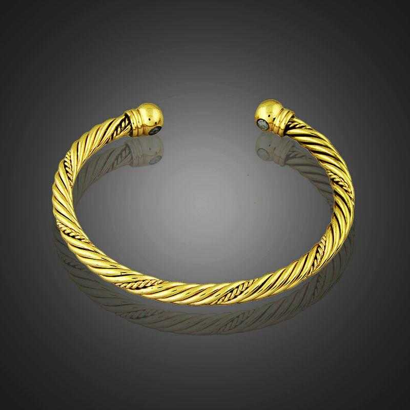 Free Magnetic Energy Healing Twisted Chain Bracelet-Bracelet-Kirijewels.com-Rose Gold Plated-Kirijewels.com