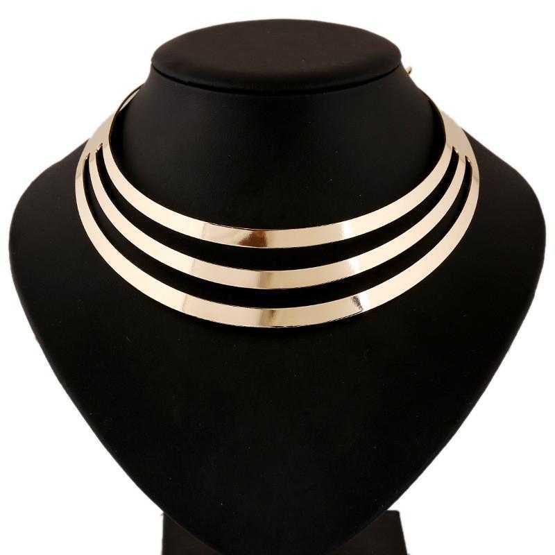 Choker Metal Necklace-Necklace-Kirijewels.com-Gold-Kirijewels.com