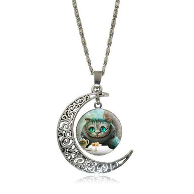 Free Moon Cat Necklace-Necklace-Kirijewels.com-IB2396-Kirijewels.com