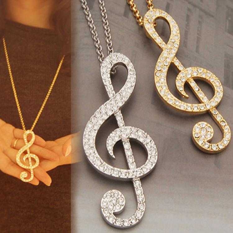 Music Note Necklace-Necklace-Kirijewels.com-Gold1-Kirijewels.com