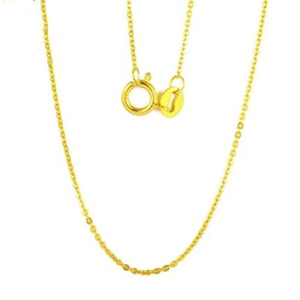 NYMPH Genuine 18K White Yellow Gold Chain Necklace