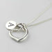 Sterling Silver Open Heart Ball Necklace-Necklace-Kirijewels.com-silver-Kirijewels.com