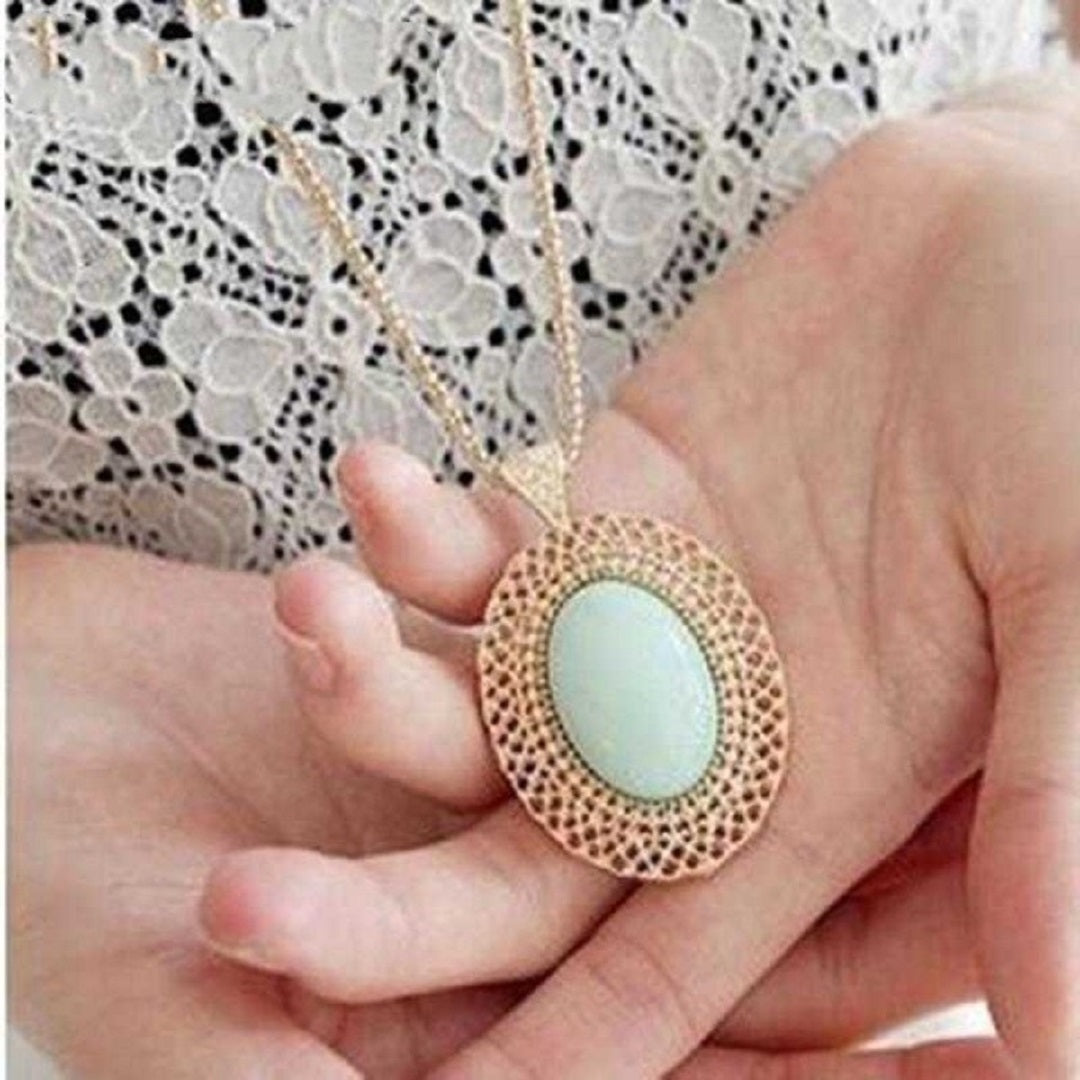 Long Sweater Chain Egg Necklace