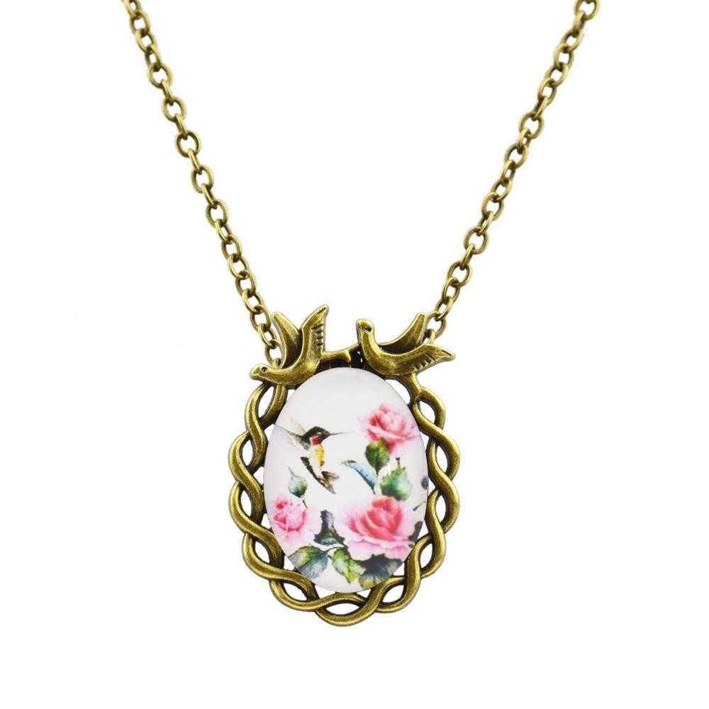 Oval Flower Necklace-Necklace-Kirijewels.com-S1-Kirijewels.com