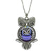 Free Moon Owl Pendant Necklace-Necklace-Kirijewels.com-Silver Blue2-Kirijewels.com