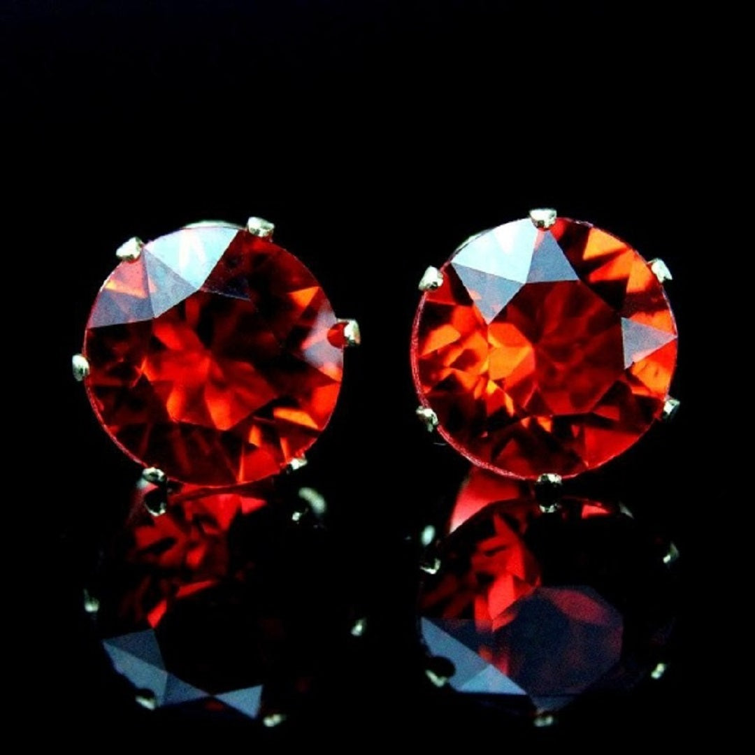 Round Rhinestone Crystal Stud Earrings
