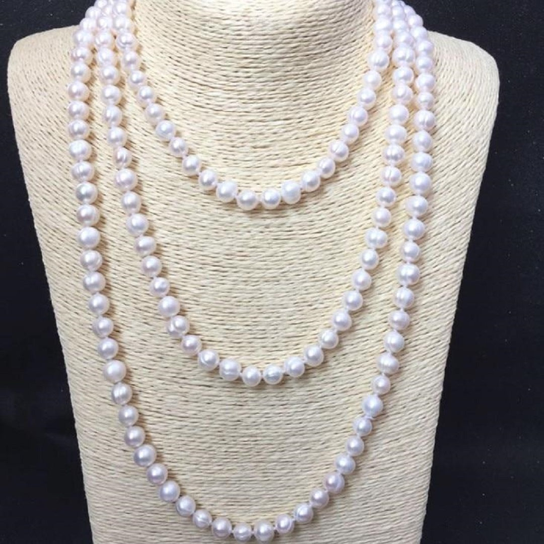Real 100% Genuine Freshwater Cultured Pearl Necklace