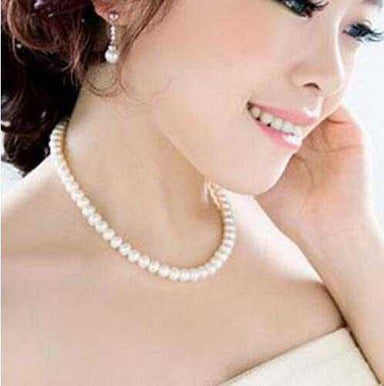 Free Bridal Pearl Necklace-Necklace-Kirijewels.com-beige-Kirijewels.com