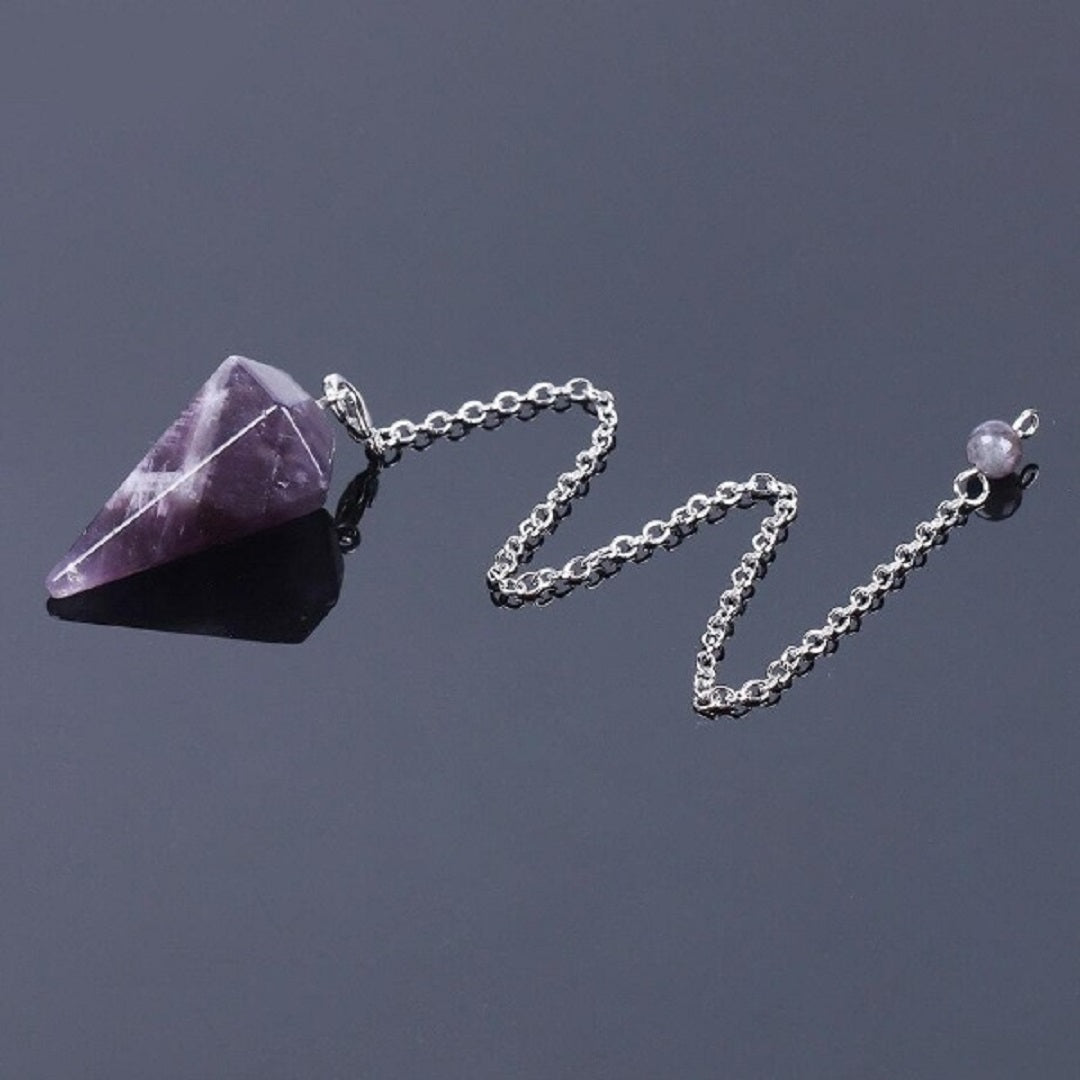 Anna Pendulum Natural Gemstone Chain Necklace