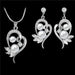 Elegant Gold Plated Zircon Heart Simulated Pearl Jewelry Set-Jewelry Set-Kirijewels.com-Silver-Kirijewels.com
