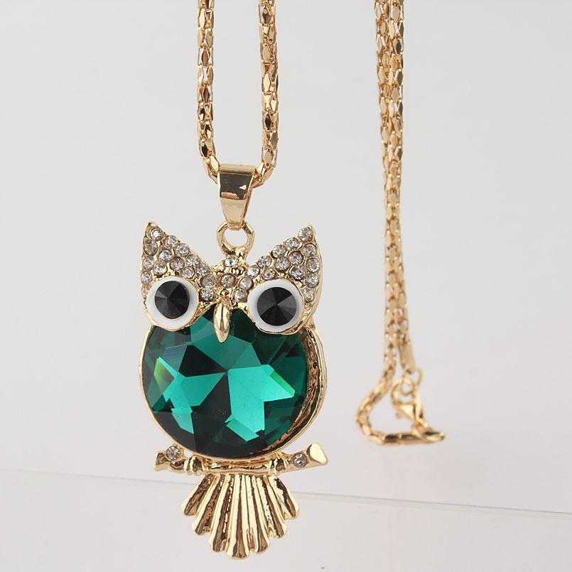 Free Owl Peridot Necklace-Necklace-Kirijewels.com-Green-Kirijewels.com