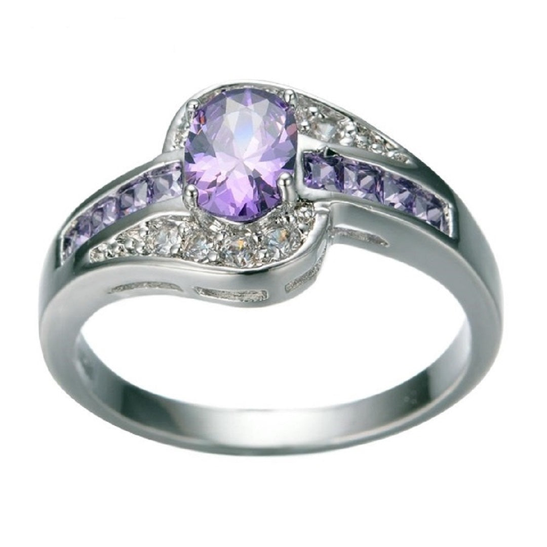 Gold Filled Purple Oval Wedding Ring