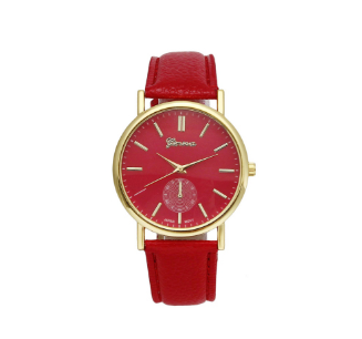 New Unisex Leather Band Analog WristWatch-Watch-Kirijewels.com-Red-Kirijewels.com