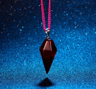 Crystal Healing Pyramid Necklace-Necklace-Kirijewels.com-Red-Kirijewels.com