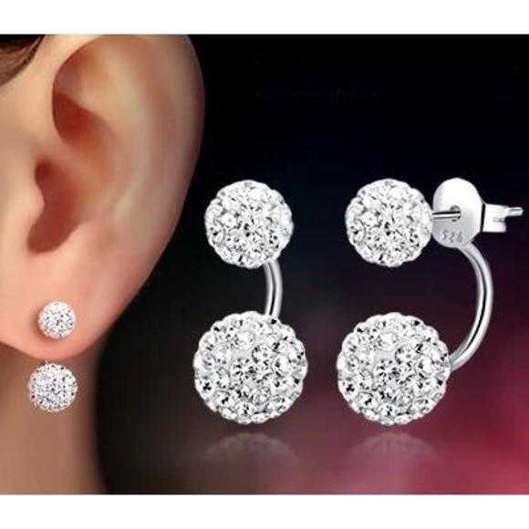 Shamballa Stud Earrings-earrings-Kirijewels.com-Green E1752-Kirijewels.com