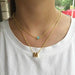 Heart-Shaped Initial Choker Pendant Necklace-Pendant Necklaces-Kirijewels.com-E-Gold Plated-Kirijewels.com