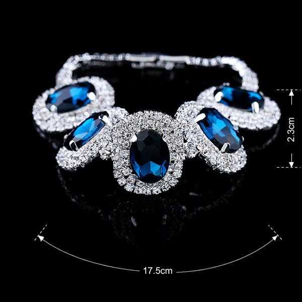 Free Valentine Silver Crystal Bracelet-Bracelet-Kirijewels.com-blue-Kirijewels.com