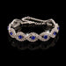 Valentine Silver Crystal Bracelet-Bracelet-Kirijewels.com-sliver blue-Kirijewels.com