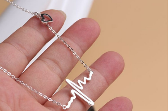 Free Titanium Heart Chain Necklace-Necklace-Kirijewels.com-Gold Plated-Kirijewels.com