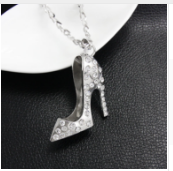 Free High Heel Shoe Pendant Necklace-Necklace-Kirijewels.com-White Necklace-Kirijewels.com