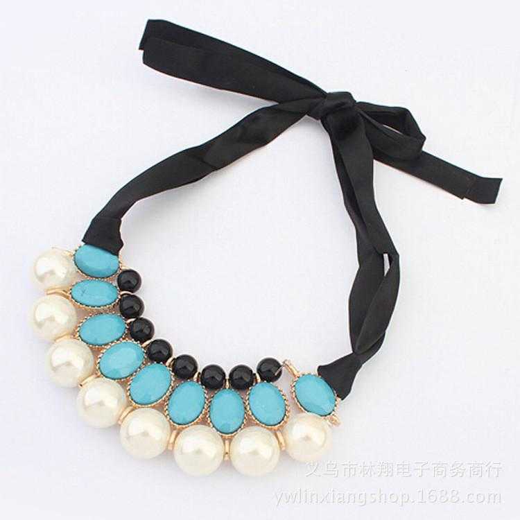 Free Simulated Pearl Necklace-Necklace-Kirijewels.com-Light Green-Kirijewels.com