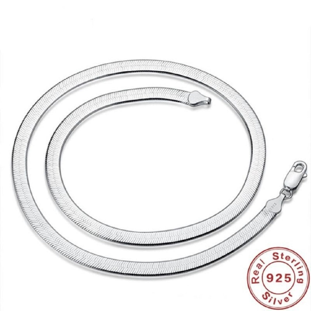 925 Silver Necklace 4mm Snake Chain Men Women Couple Sterling Silver  Jewelry Blade Chain